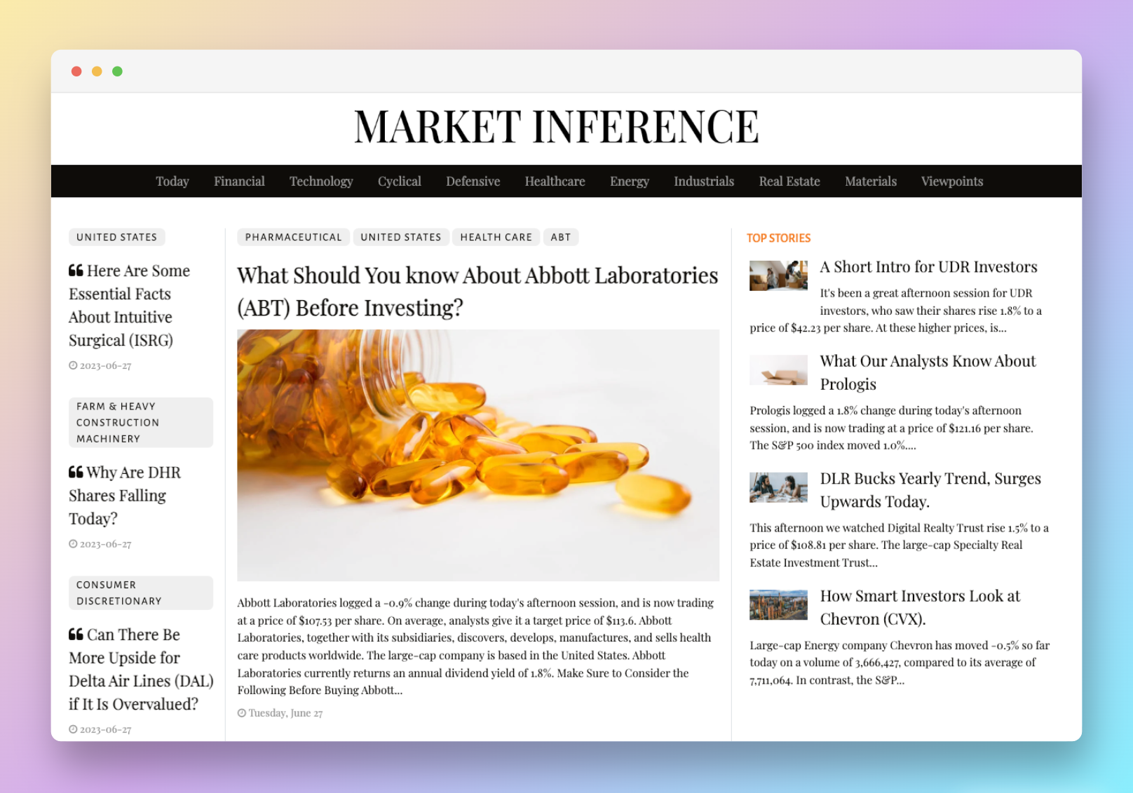 marketinference screenshot web